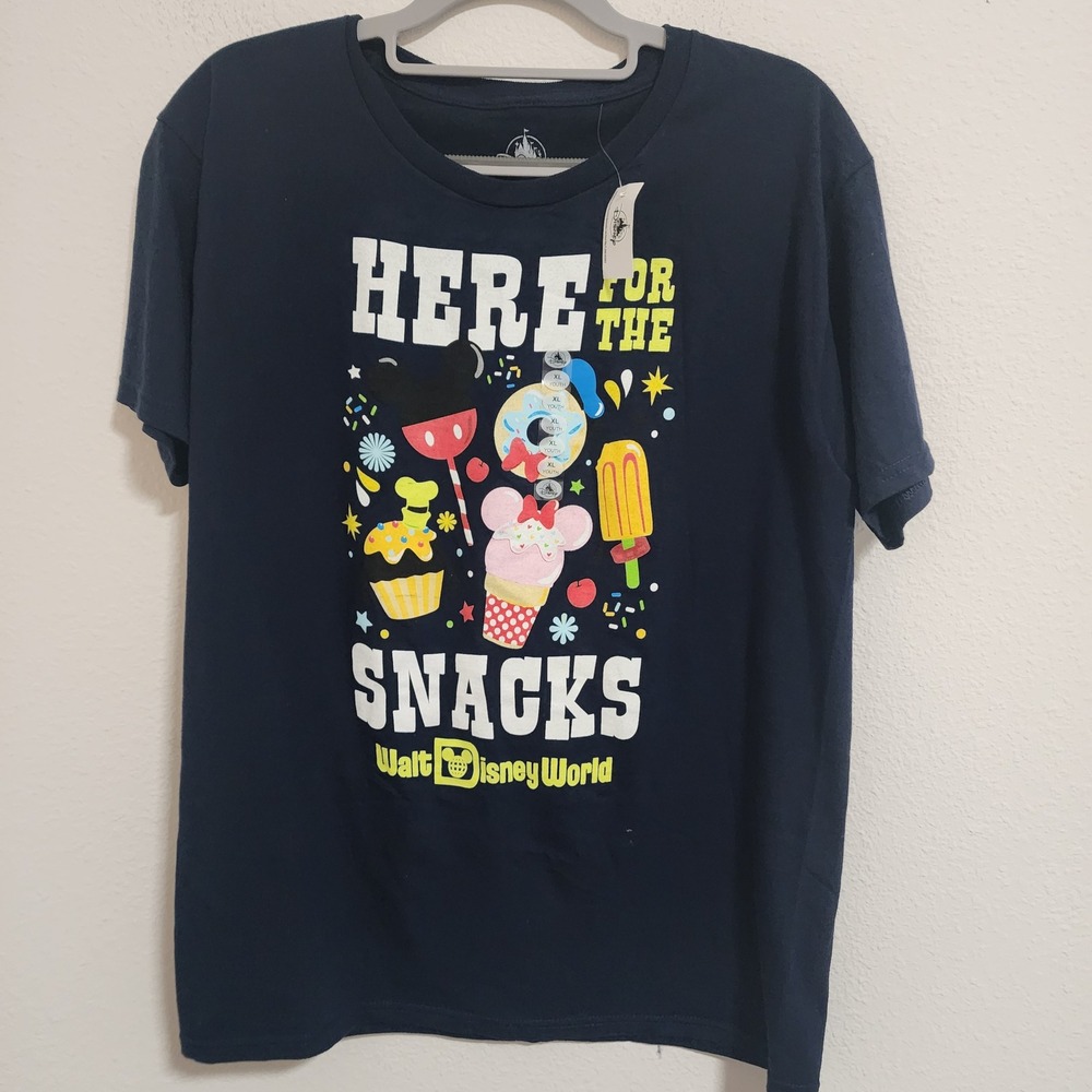 Walt Disney World Youth XL Here for the Snacks T-Shirt